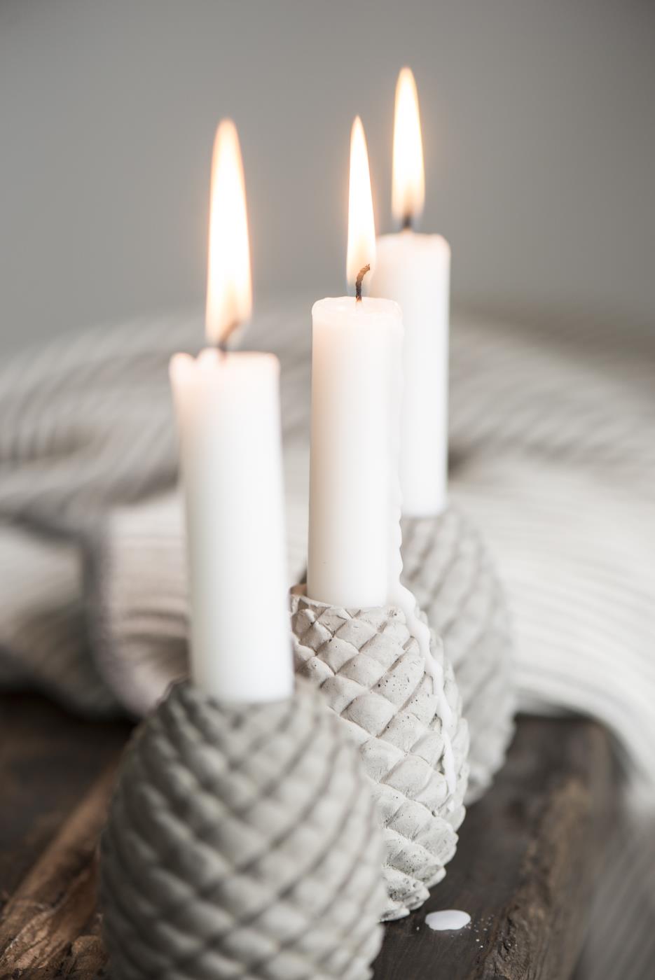 Cone Concrete Dinner Candle Holder