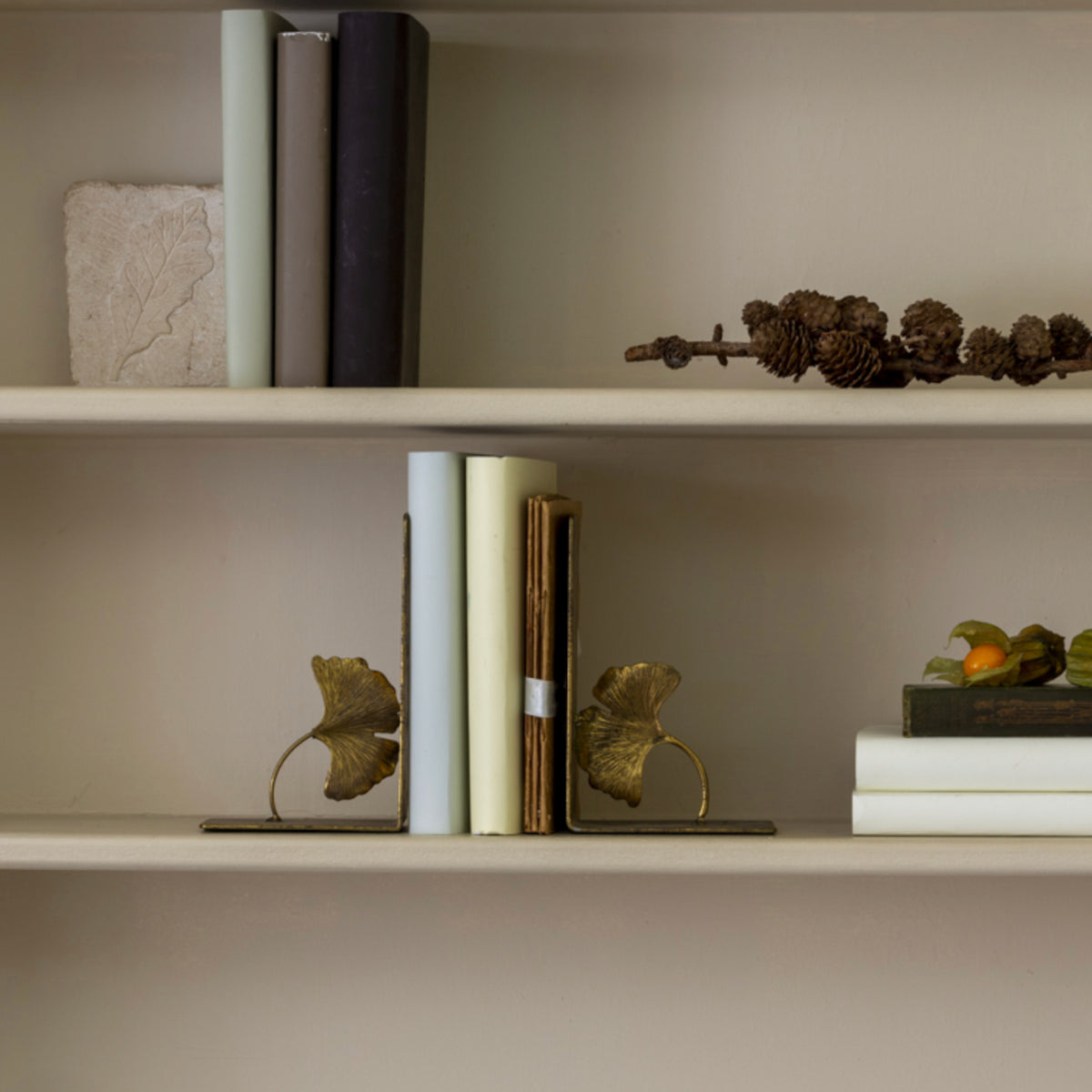 Golden Lotus Bookends
