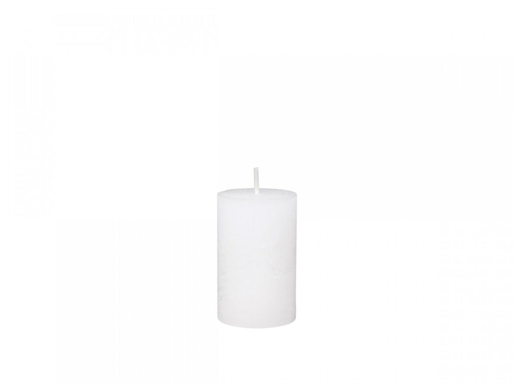 White Rustic Pillar Candle
