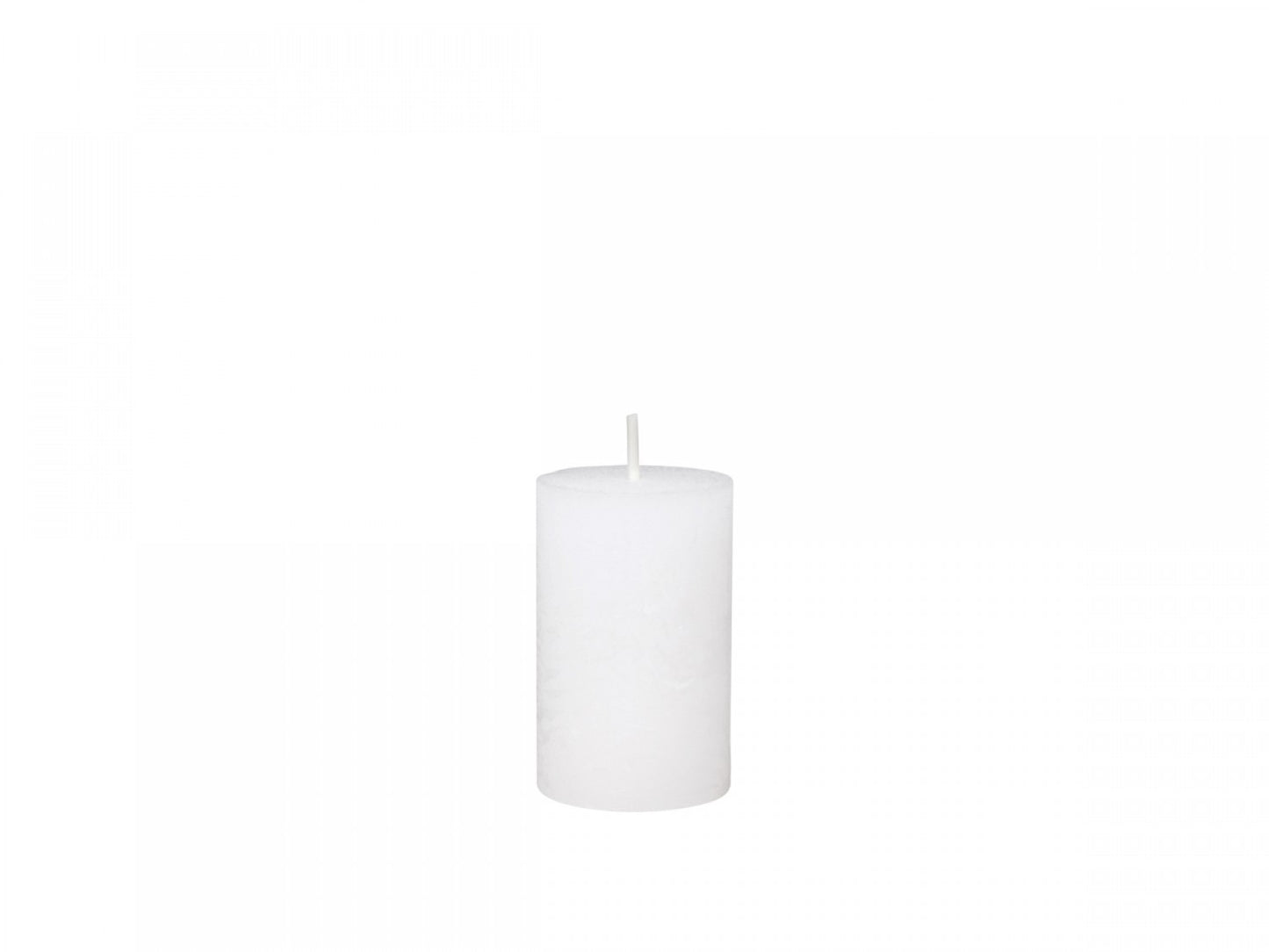 White Rustic Pillar Candle