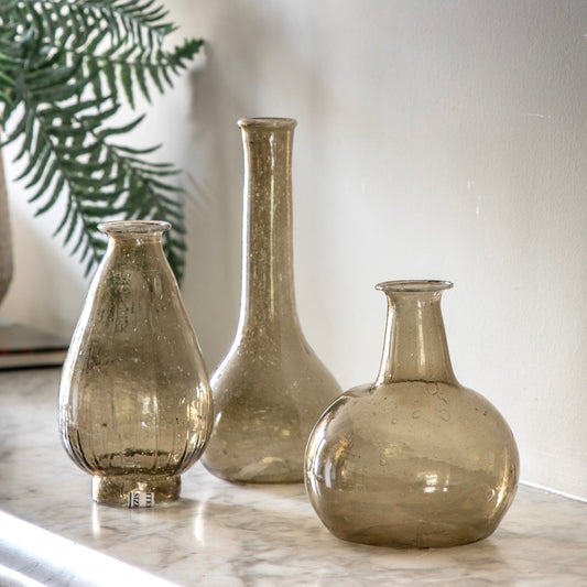 Set of 3 Olive Vases
